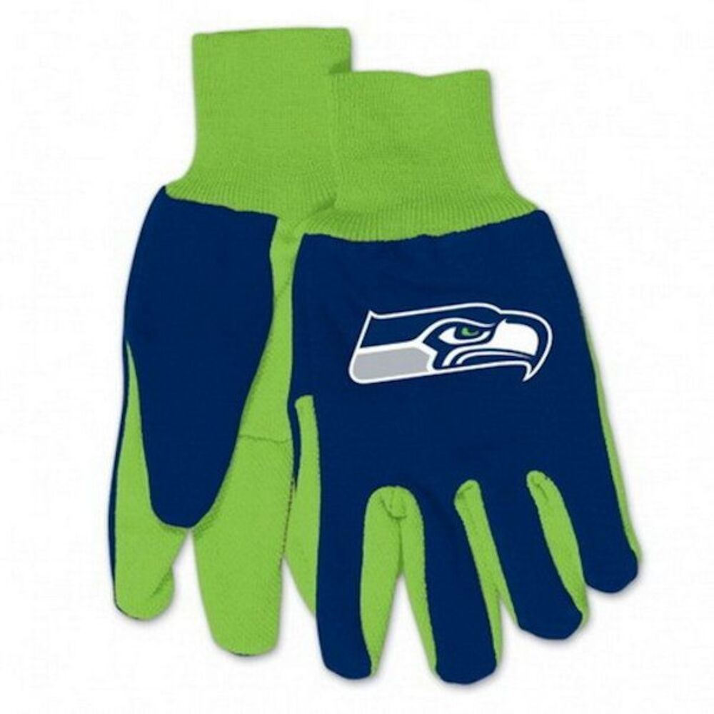 NFL Seattle Seahawks Men's Two-Tone Twill Gloves, One Size